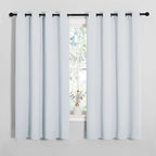 NICETOWN Room Darkening Draperies Curtains Panels, Window Treatment Thermal Insulated Grommet Room Darkening Curtains/Drapes for Bedroom (Greyish White, 2 Panels, 55 by 68)