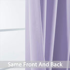 Yakamok Lilac Blue Room Darkening Window Curtains 52x36 Inch for Kitchen