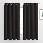 NICETOWN Blackout Curtains Panels for Window - Triple Weave Energy Saving Thermal Insulated Solid Grommet Blackout Drapes for Kitchen (1 Pair, 52 inches by 63 Inch, Toffee Brown)