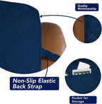 PureFit Reversible Quilted Oversized Recliner Sofa Cover, Water Resistant Furniture Protector, Washable Couch Cover with Elastic Straps for Kids, Pets (Large, Classic Navy/Navy)
