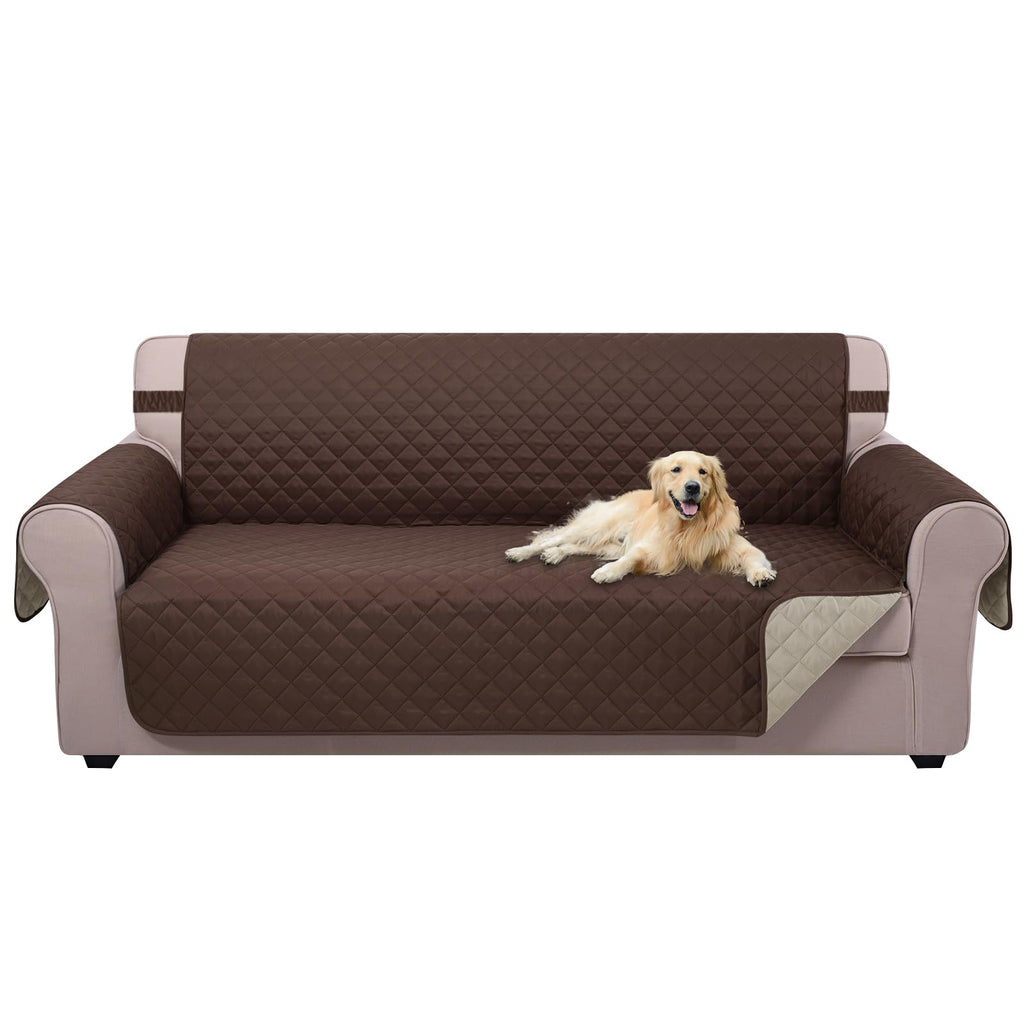 U-NICE HOME Reversible Sofa Cover Couch Cover for Dogs, Coffee/Beige