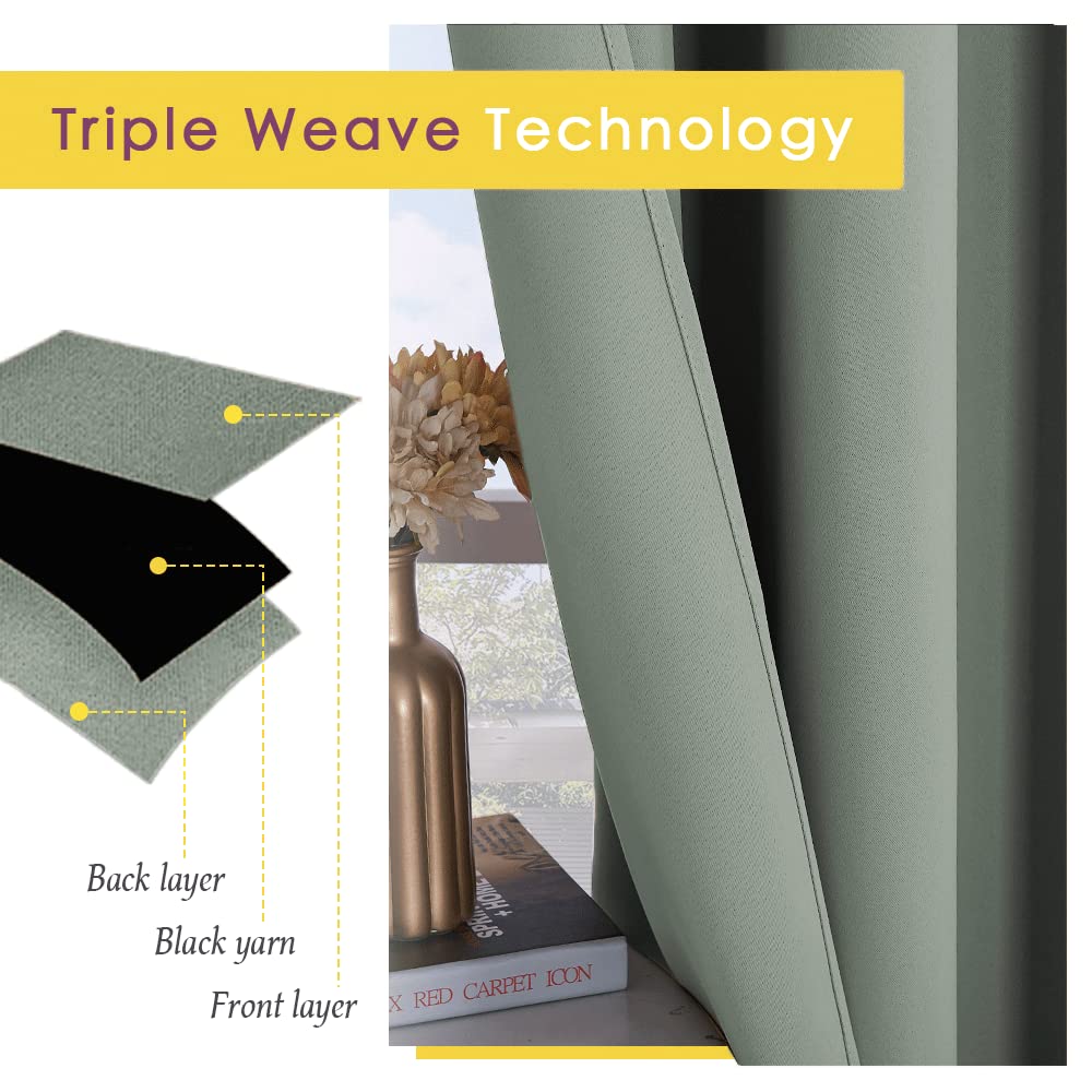 NICETOWN Rustic Kitchen Curtains Country Grommet for Small Windows