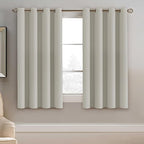 H.VERSAILTEX Blackout Curtain for Living Room Thermal Insulated Window Treatment Curtain 54 inch Length Energy Saving Solid Grommet Top Blackout Drape, One Panel, Ivory/Cream, 52" W x 54" L