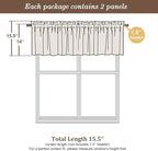Chyhomenyc Mustard Yellow Sheer Valances for Windows - Light Filtering Small Kitchen Curtains, Short Top Window Treatment Decor for Living Room Bathroom Basement, 42Wx14L inches, 2 Pack