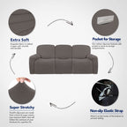 PureFit Super Stretch 3 Seats Recliner Sofa Couch Cover with Pocket