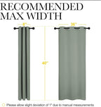 NICETOWN Modern Blackout Curtains Noise Reducing, Thermal Insulated and Privacy Room Darkening Drape Panels for Boy's Guest Room Door Small Short Window (Greyish Green, 2 Panels, W42 x L40 -Inch)