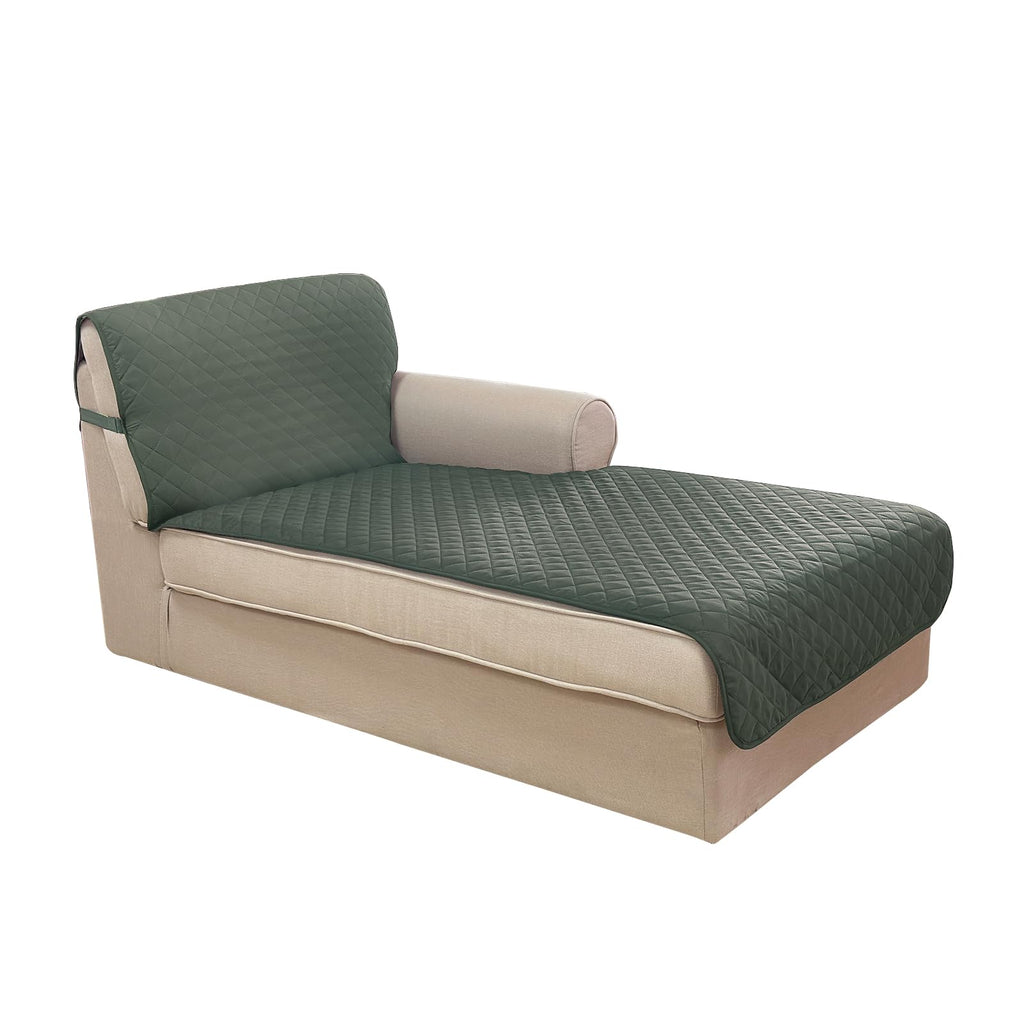 U-NICE HOME Sectional Couch Cover Chaise Lounge Cover, Light Camel/Beige