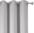 LEMOMO Blackout Curtains 38 x 84 inch/Light Grey Curtains Set of 2 Panels/Thermal Insulated Room Darkening Bedroom Curtains