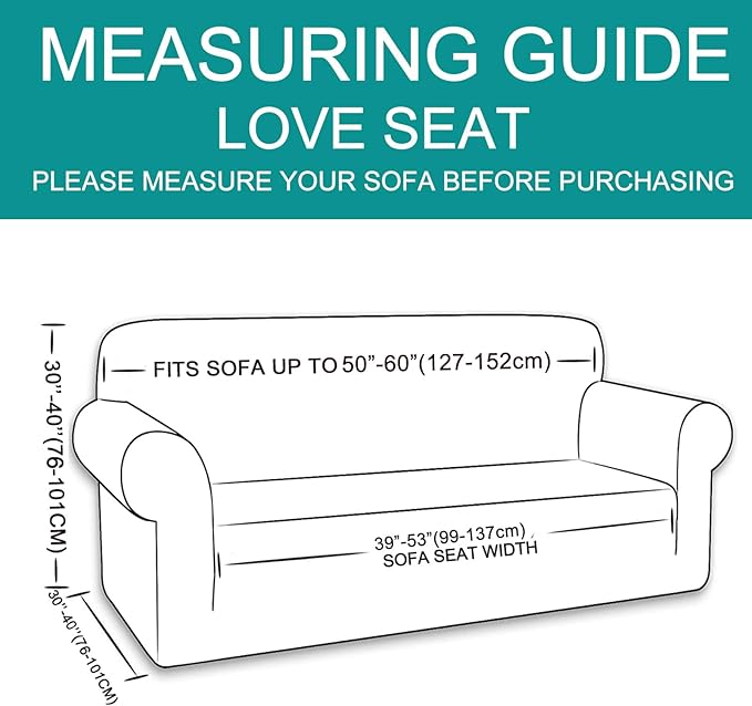 U-NICE HOME Loveseat Cover Stretch Couch Cover Sofa Cover Sofa Slipcover Furniture Protector for 2 Cushion Couch Sofa Pet Friendly(Loveseat, Camel)