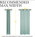 NICETOWN Aqua Blue Thermal Insulated Curtains Blackout Draperies, Window Treatment Solid Grommet Room Darkening Drape Panels for Bedroom (Set of 2, 34 by 45 inches Long)