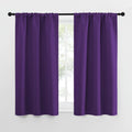NICETOWN Kitchen Curtains, Short Blackout Curtains & Drapes, Home Decoration Window Treatment Cafe Curtain Panels with Rod Pocket (Royal Purple, 34-inch Wide x 54-inch Long, 2 Panels)