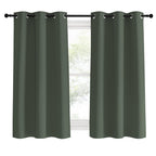 NICETOWN Thermal Insulated Curtains Blackout Draperies, Dark Mallard, Set of 2, 42 by 60 inches Long, Window Treatment Solid Grommet Room Darkening Drape Panels for Bedroom