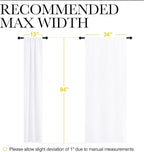 NICETOWN White Bedroom Curtain Panels - Multi-Function Noise Reducing Performance Window Treatment Thermal Insulated Rod Pocket Room Darkening Drapes for Nursery (2 Panels, 34 by 84)