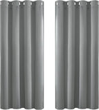 Yakamok Dove Grey Room Darking for Livingroom Dining Room Darkening Thermal Insulated Bay Window Hotel Modern Elegant Black Out Sunblock Curtins/Bedroom, 52 x 45 Inches, 2 Panel Sets
