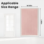 Self Adhesive Curtains, Stick Curtain Blackout Shades Window Cover Curtains for Living Room No Drilling, 59" W X 96" L, Pink, 1 Panel