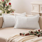 MIULEE Decorative Throw Pillow Covers for Couch 16x16 Inch Dustyblue 2 Pack
