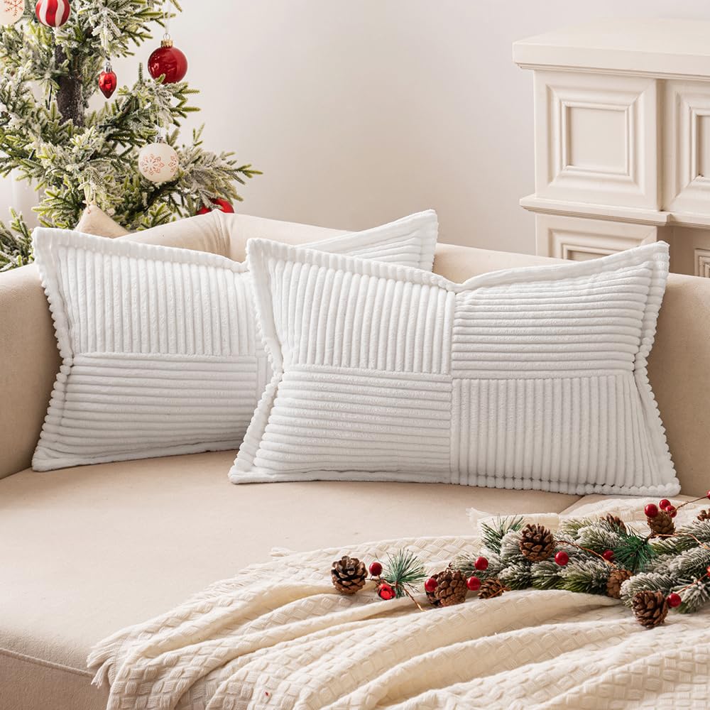 MIULEE Decorative Throw Pillow Covers for Couch 16x16 Inch Dustyblue 2 Pack