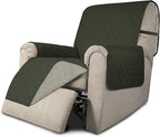 Easy-Going Recliner Chair Slipcover Reversible Sofa Cover Water Resistant Couch Cover Furniture Protector with Elastic Straps for Pets Dog (Recliner 22 inch, Army Green/Beige)
