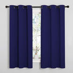 NICETOWN Navy Blackout Curtains for Kid's Room 42" Wide x 78" Long 2 Panels