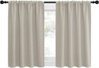 NICETOWN Blackout Curtains for Living Curtains, Room Darkening Window Curtain Panels, Easy-Care Solid Thermal Insulated Draperies/Drapes for Daughter Room (Natural, 2 Panels, 34 by 30)