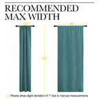 NICETOWN Blackout Curtains for Living Curtains, Three Pass Microfiber Noise Reducing Thermal Insulated Solid Rod Pocket Blackout Window Curtains for Kids Room (Sea Teal, 2 Panels, 34-inch x 72-inch)