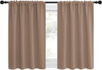 NICETOWN RV Blackout Curtains for Camper Windows, Window Treatment Thermal Insulated Rod Pocket Small Draperies/Drapes for Bedroom/Kitchen (Cappuccino, Set of 2, 42 inches Wide by 36 inches Long)