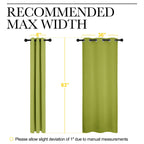 NICETOWN Thermal Insulated Solid Grommet Top Blackout Holiday Decorative Curtains/Drapes for Kid's Room (1 Pair, 42 x 63 inches in Fresh Green)