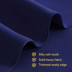 NICETOWN Bedroom Curtains Blackout Drapery Panels, 2 Panels, 70 x 108 inches, Royal Blue, Three Pass Microfiber Thermal Insulated Solid Ring Top Blackout Window Curtains/Drapes
