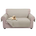 U-NICE HOME Loveseat Sofa Cover for 2 Cushion Couch, Beige/Beige