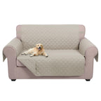 U-NICE HOME Loveseat Sofa Cover for 2 Cushion Couch, Beige/Beige