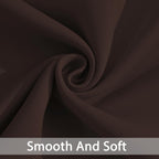 Yakamok Room Darkening Curtains 62x72 inch Long Chocolate Brown-Living Room