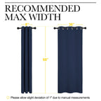 NICETOWN Blackout Draperies Curtains, All Season Thermal Insulated Solid Grommet Top Blackout Curtains/Drapes for Kid's Room (Navy, 1 Pair, 42 x 68 inches)