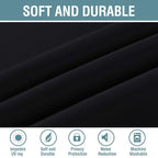 H.VERSAILTEX Blackout Curtains for Bedroom Black Out Curtains 120 inch Thermal Insulated Long Blackout Curtains for Living Room, Energy Saving Curtains for Sliding Glass Door (1 Panel, Jet Black)