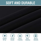 H.VERSAILTEX Blackout Curtains for Bedroom Black Out Curtains 102 inch Thermal Insulated Long Blackout Curtains for Living Room, Energy Saving Curtains for Sliding Glass Door (1 Panel, Jet Black)
