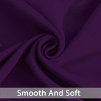 Yakamok Blackout Curtains Room Darkening Thermal Insulated Window Panels,Solid Grommet Top Drapes for Bedroom/Living Room(62Wx84L, Purple, 2 Panels)