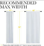 NICETOWN Greyish White Window Curtain Panels - Thermal Insulated Rod Pocket Room Darkening Curtain Sets for Bedroom (Platinum - Greyish White, 2 Panels, 42 by 54)
