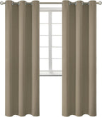 BGment Room Darkening Curtains 84 Inches Long - Grommet Thermal Insulated Drapes Window Treatment Curtains for Bedroom, 2 Panels, 42 x 84 Inch, Cocoa