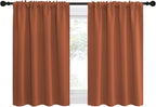 NICETOWN Blackout Curtains and Drapes - Thermal Insulated Solid Rod Pocket Blackout Draperies/Panels (Burnt Orange, 1 Pair, 42 by 36 inches)