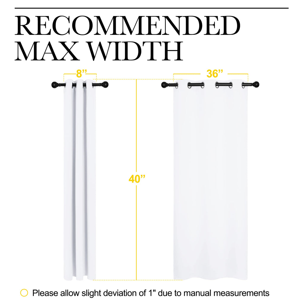NICETOWN Draperies Curtains Panels, Blocking Out 50% Sunlight Window Treatment Curtains, Grommet Top Small Window Drapes for Bedroom (2 Panels, 42 by 40, White)