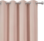LEMOMO Blush Blackout Curtains 52 x 63 Inch Length/Set of 2 Curtain Panels/Thermal Insulated Room Darkening Curtains for Bedroom and Living Room