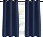 NICETOWN Blackout Draperies Curtains, Navy, 1 Pair, 42 x 60 Inch, All Season Thermal Insulated Solid Grommet Top Blackout Curtains/Drapes for Kid's Room