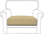 Easy-Going Stretch Cushion Cover Sofa Cushion Furniture Protector Sofa Seat Sofa slipcover Sofa Cover Soft Flexibility with Elastic Bottom(Chair Cushion,Beige)