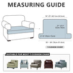 ANARACHON Leather Look Couch Cushion Covers Sofa Seat Slipcovers Sets Couches Furniture Protector for Sectional Armchair Loveseat Pets Kids Stretch Spandex Fabric (1 T-Cushion Armchair, Brown)