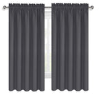 DWCN Wide Blackout Curtains for Bedroom 60 x 63 Inch Long Dark Grey