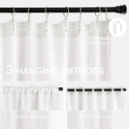 MIULEE Pure White Back Tab Blackout Curtains 52x102 Inch Long 2 Panels Set