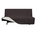 Easy-Going Reversible Couch Cover, Large Futon Sofa, Chocolate/Ivory