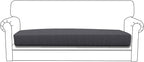Easy-Going Stretch Cushion Cover Sofa Cushion Furniture Protector Sofa Seat Sofa slipcover Sofa Cover Soft Flexibility with Elastic Bottom(Oversized Sofa Cushion, Dark Gray)