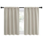 NICETOWN Blackout Curtains for Living Curtains, Room Darkening Window Curtain Panels, Easy-Care Solid Thermal Insulated Draperies/Drapes for Daughter Room (Natural, 2 Panels, 42 by 36)