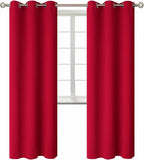 BGment Room Darkening Curtains 84 Inches Long - Grommet Thermal Insulated Drapes Window Treatment Curtains for Bedroom, 2 Panels, 42 x 84 Inch, Red