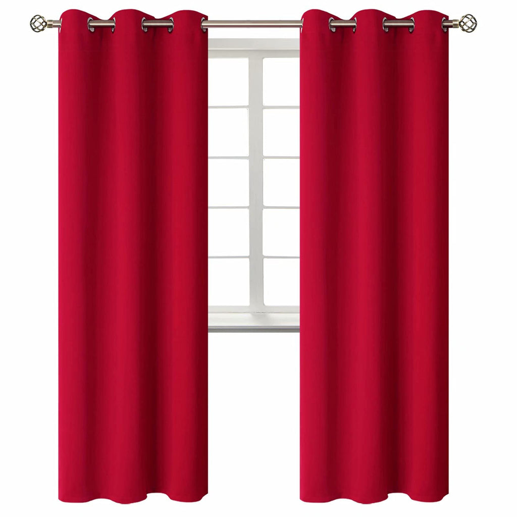 BGment Red Blackout Curtains for Living Room 84 Inch Long - 2 Panels